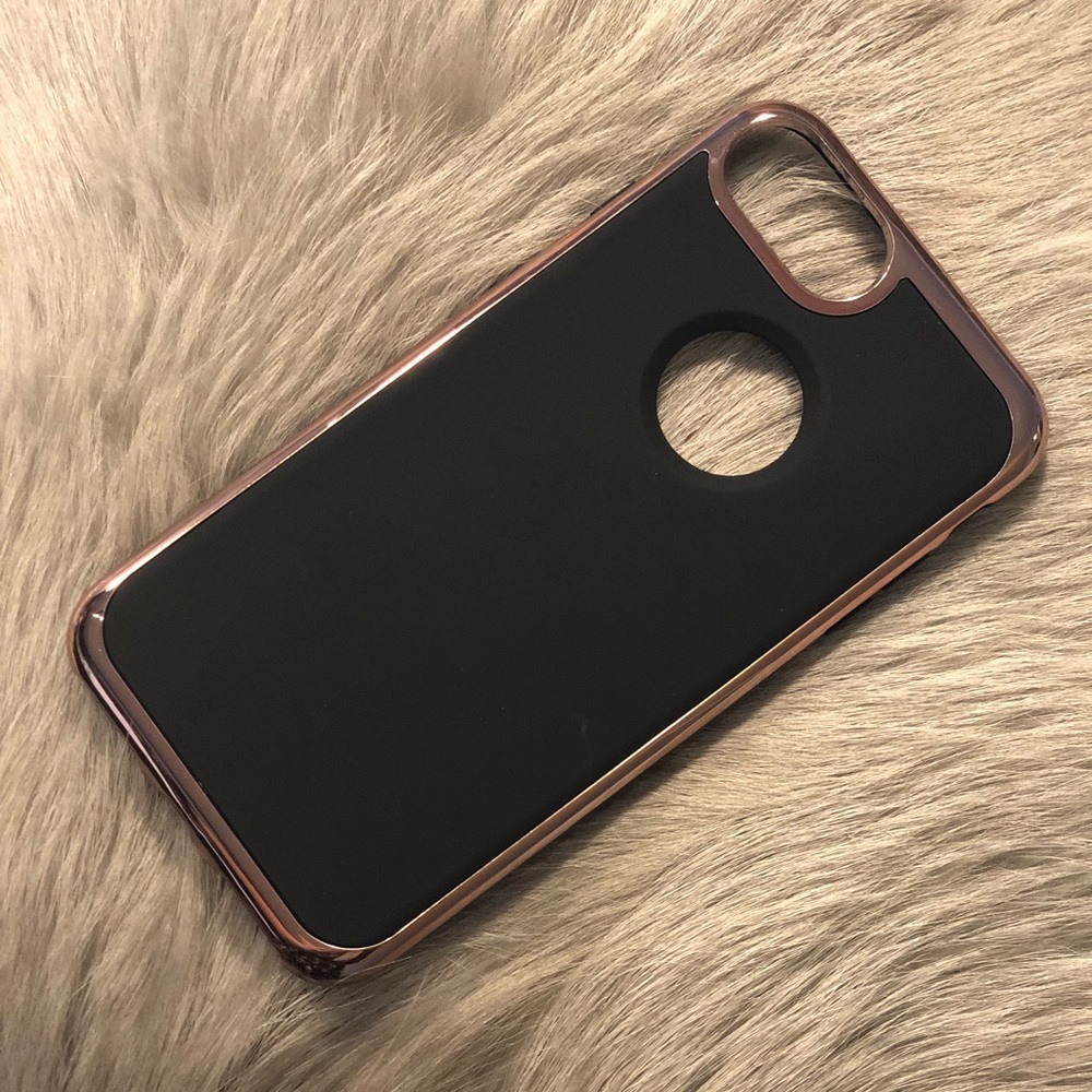 BNWT! Rose gold metallic & black iPhone case.